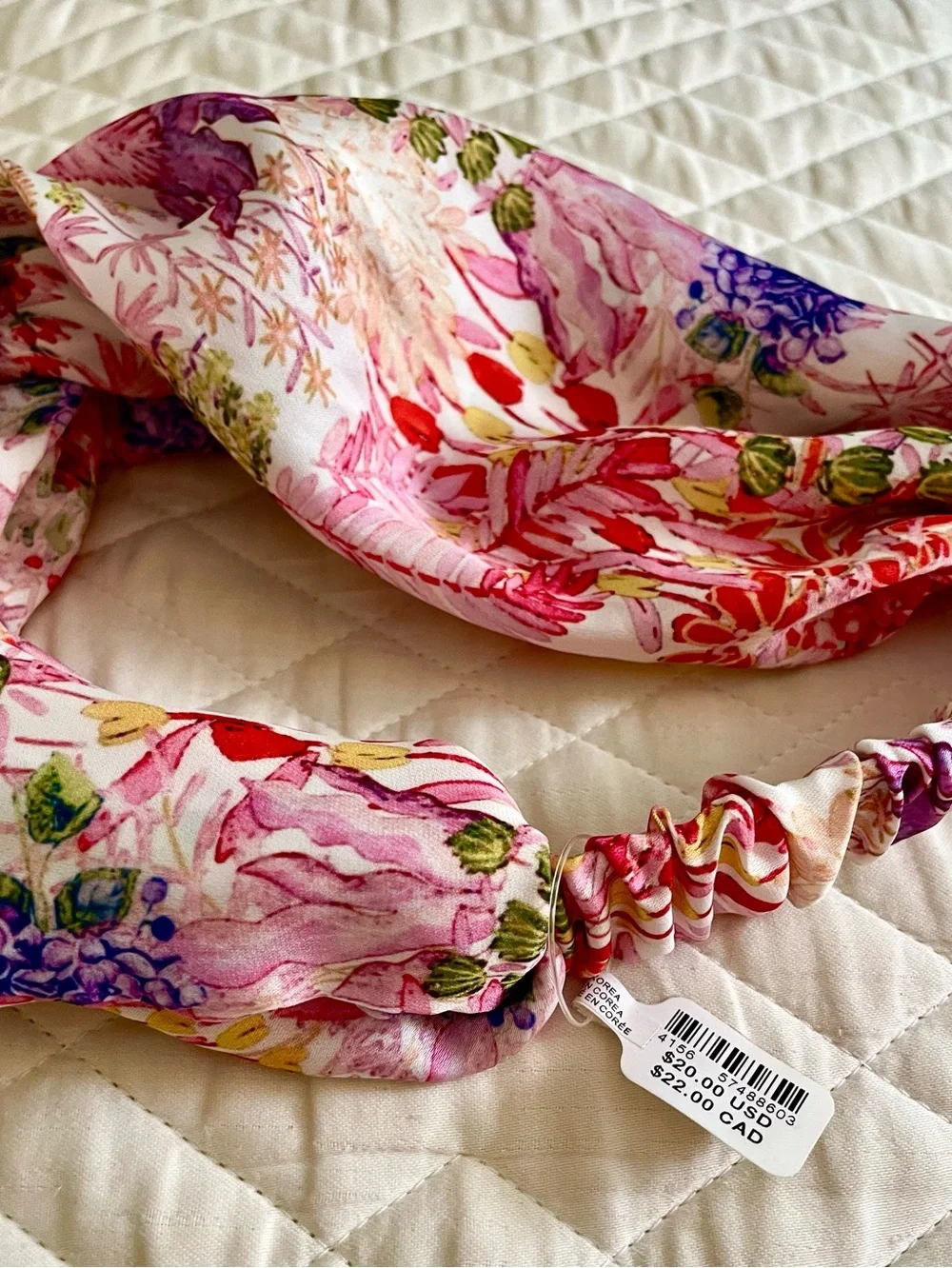 Anthropologie Twist Silky Floral Turban Headband NEW